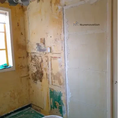 Room before a fresh layer of plaster | Nurenovation