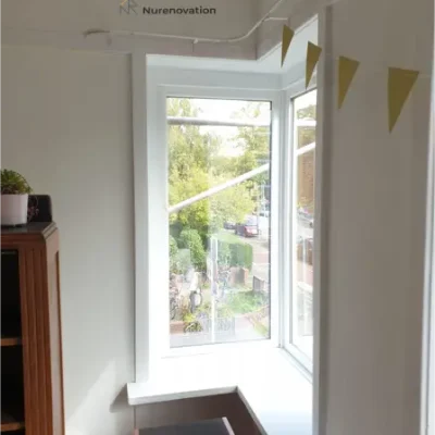 Window after repairing the cracks and a fresh plaster | Nurenovation